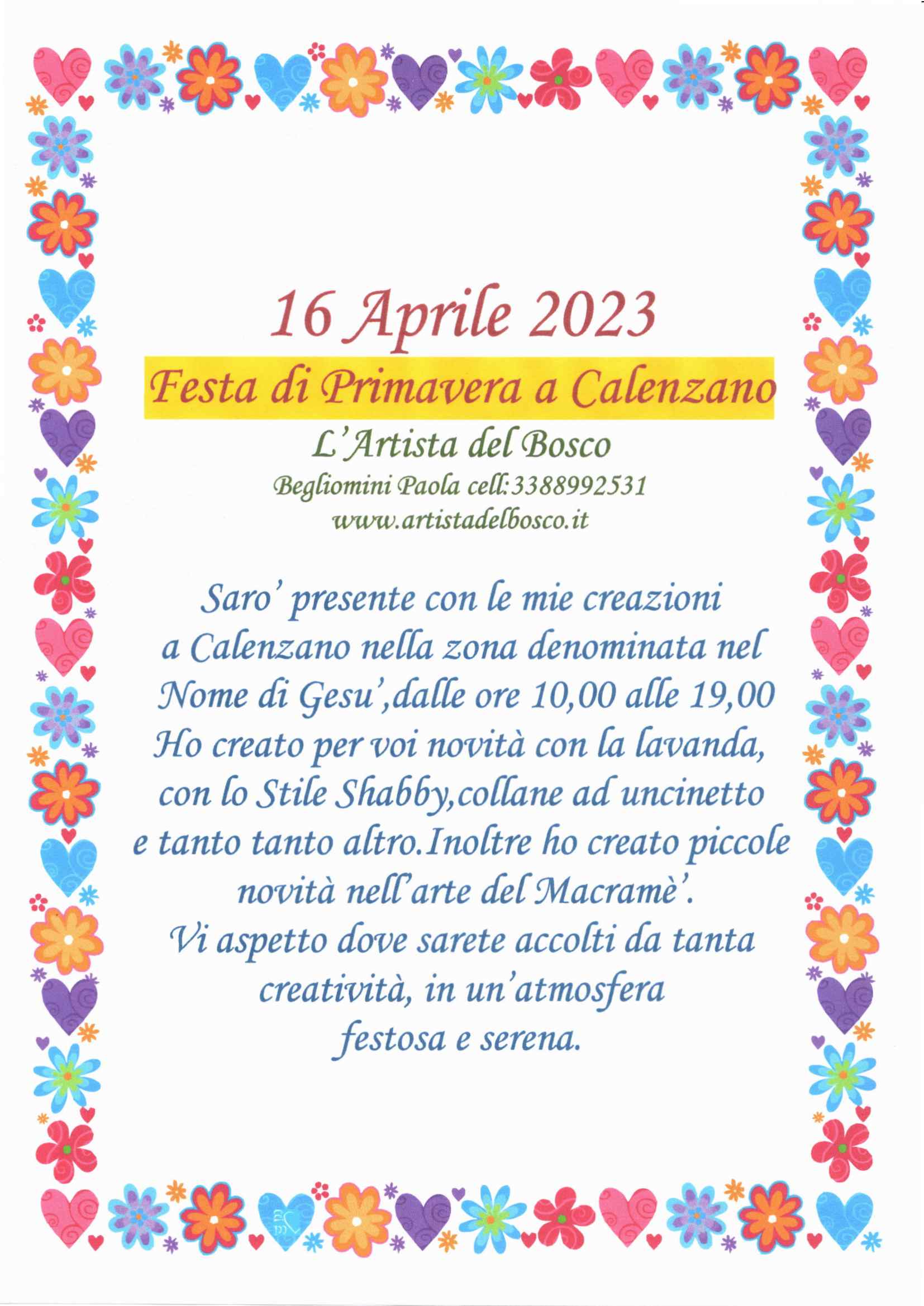 Festa di Primavera a Calenzano 16 Aprile 2023